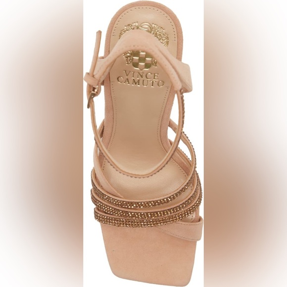 Vince Camuto - Brevern Rhinestone - Tan Trim Strappy Sandals - Size 7 - Picture 2 of 16